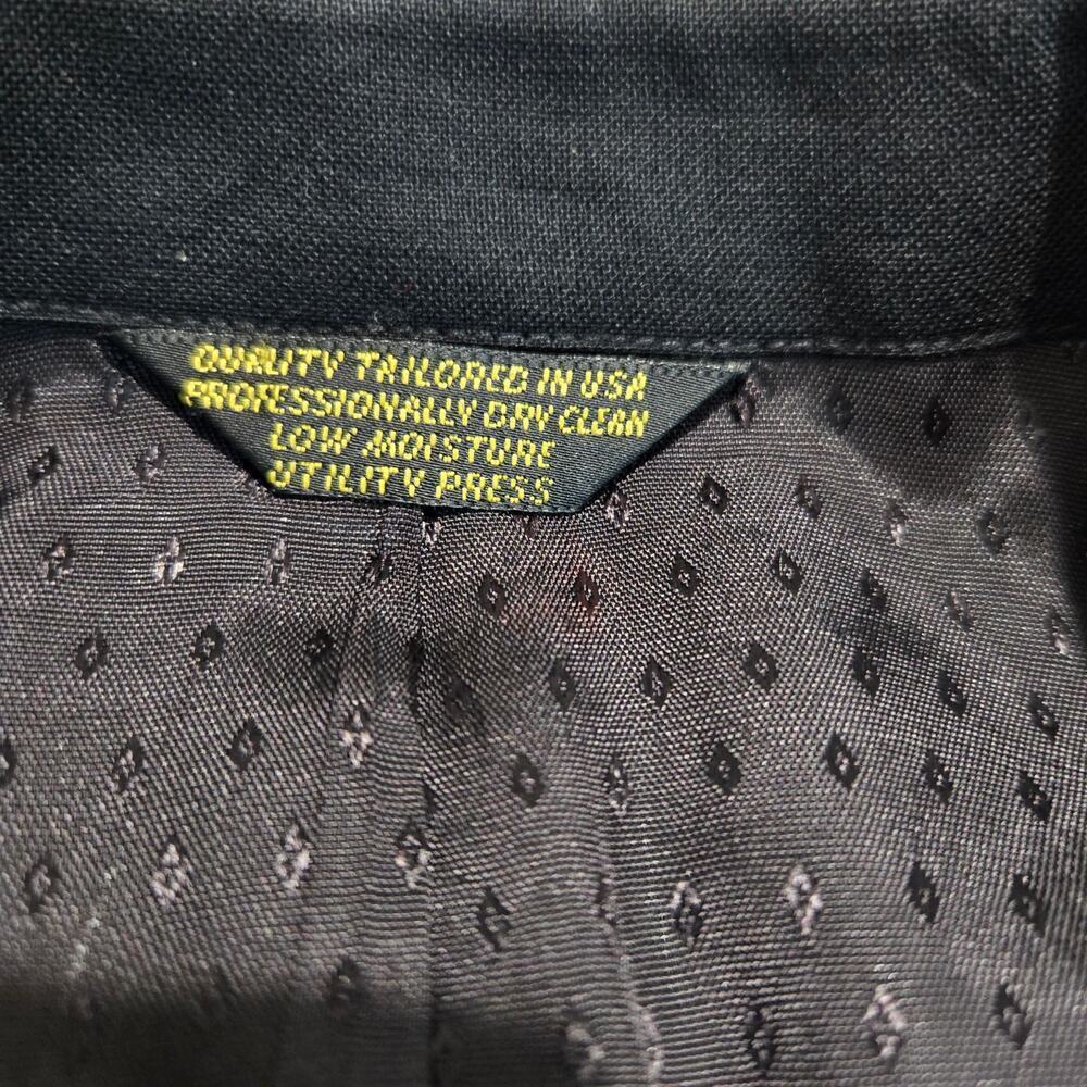 Vtg 80s Halston Tuxedo Jacket Black Wool Satin Made in USA Chest Size 42 - Picture 4 of 8